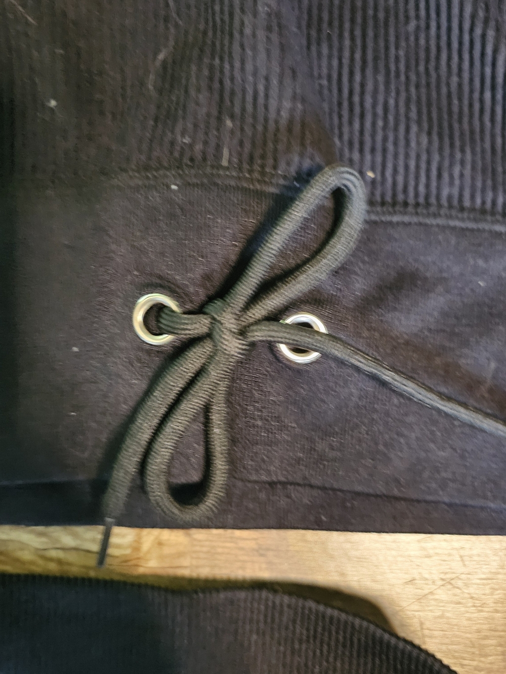 Womens Black Ribbed High-Waist Two Peice Set - Picture 5 of 5